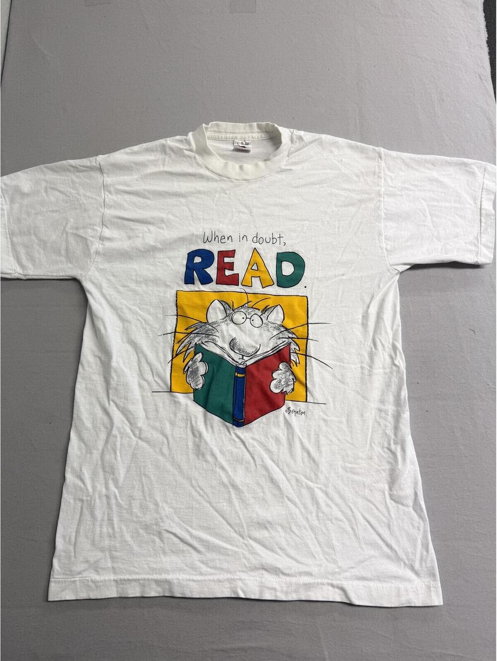 Vintage Sandra Boynton T-shirt When in doubt Read - L